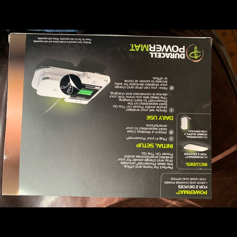Power mat for cell phone
